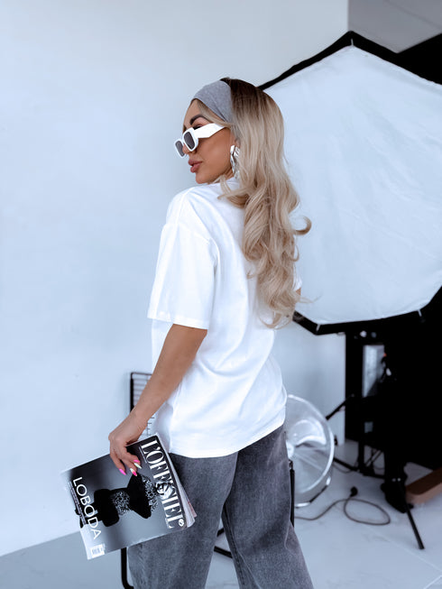 OVERSIZE T-krekls "THE BEST" - BALTS